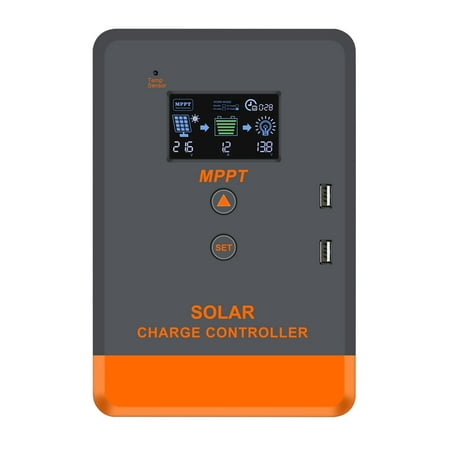 

12Volt/24Volt Automatic Voltage MPPT Solar Controller Solar Panel Regulator LCD Display Solar Controller with Backlight Multiple Load Control Modes Solar Controller
