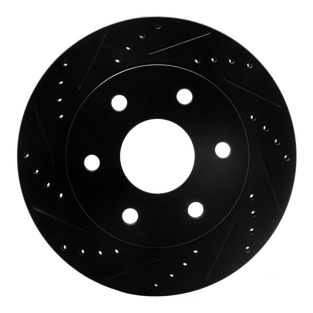 Dynamic Friction Company 633-54289L DFC Brake Rotor - Drilled And Slotted - Black