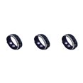 thumbnail image 4 of 3pcs Unisexe Strass Cuir Wrap Wrap Bracelet Bracelet Bracelet avec Deux Fermoirs Bouton Réglable, 4 of 4