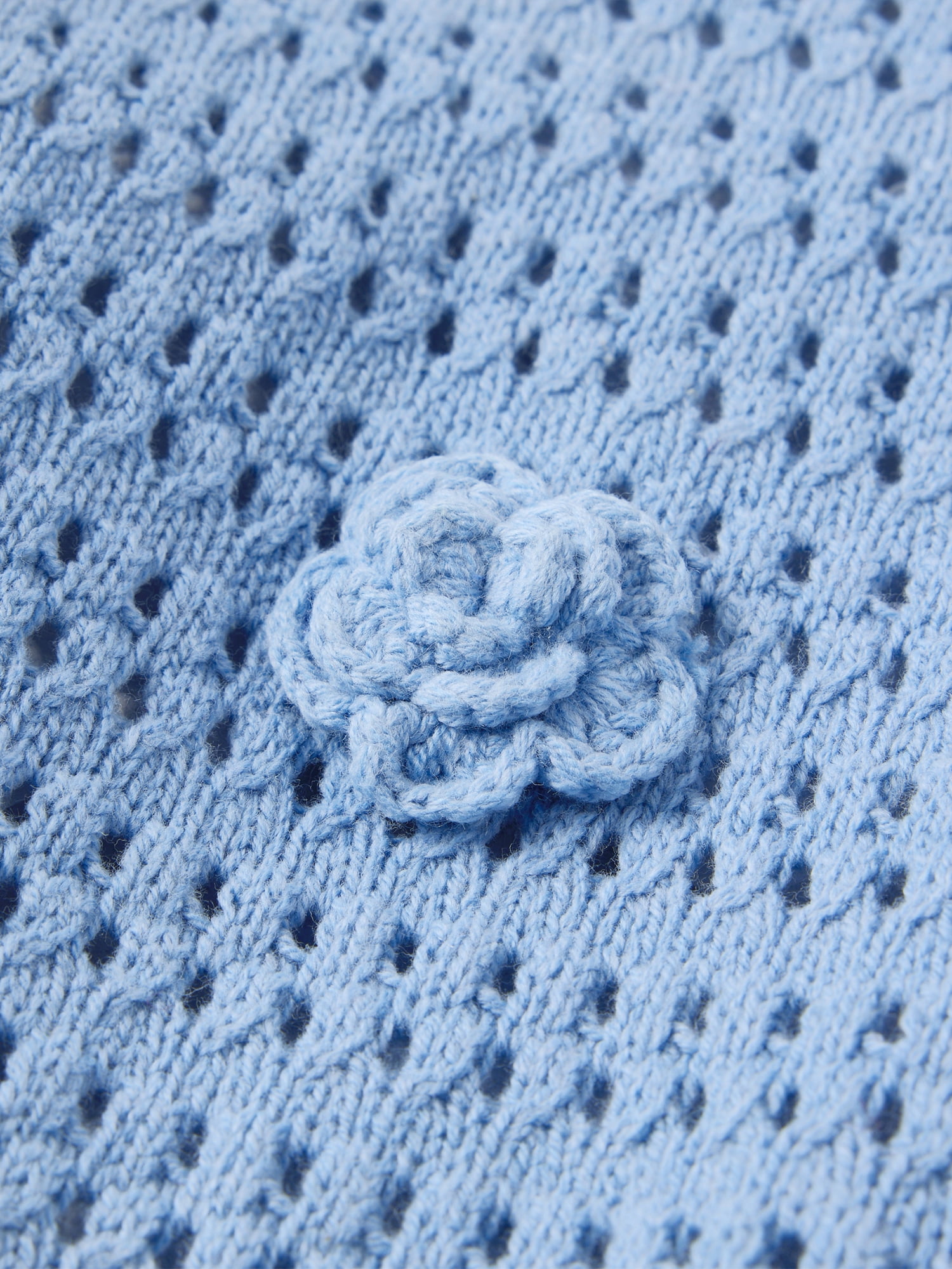 The Children's Place Toddler Girls Long Sleeve Crochet Floral Sweater, Sizes 12M-5T