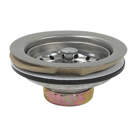 Perfect Putty Sink Drain,4 1/2 in Dia,SS 59-3100