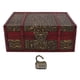 thumbnail image 2 of Caja de Cofre del Tesoro, Caja de Fotografía de Bisagia de Metal de Almacenamiento Vintage Con Cerradoura para El Hogar, 2 of 7