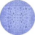 thumbnail image 1 of Ahgly Company Indoor Round Persian Blue Traditional Area Rugs, 4' Round, 1 of 4
