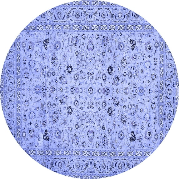 Ahgly Company Indoor Round Persian Blue Traditional Area Rugs, 4' Round