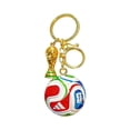 thumbnail image 3 of Decorr Soccer Ball Keychain, 1.4" National Flag Pattern Soccer Pendant with Trophy Charm, Mini Soccer Keyring for Backpacks, Bags & Gifts (5 Styles Available), 3 of 7