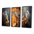 thumbnail image 3 of Designart "Wildlife Photography White Heron Portrait II" Animals Heron Framed Wall Art Set Of 3 - White Heron Frame Gallery Set For Office Decor, 3 of 6