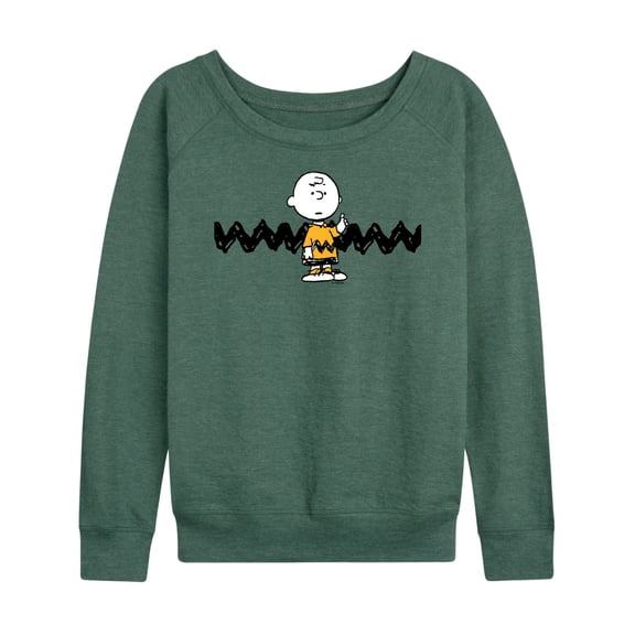 Peanuts - Charlie Brown - Women's French Terry Long Sleeve Shirt
