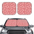 thumbnail image 2 of Balery 2 Piece Strawberry And Flowers Car Windshield Sun Shade|Foldable Front Windshield Shade for Car Front Window for Most Sedans SUV Truck-Medium, 2 of 7
