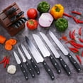 thumbnail image 5 of Esonmus Premium Kitchen Knife Set With Wooden Block | Stainless Steel Cutlery With Knife Sharpener Steak Knives, 5 of 6