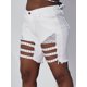 thumbnail image 1 of Pantalones cortos de mezclilla Tachuelas con angustia triturada Rosegal Pantalones cortos de talla grande, 1 of 5