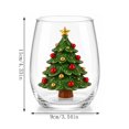 thumbnail image 4 of Cute Christmas Collection Commemorative Glass Cup Large Capacity 2D Printed Glass For Daily Drink Holiday Table Decor Gift, 4 of 7