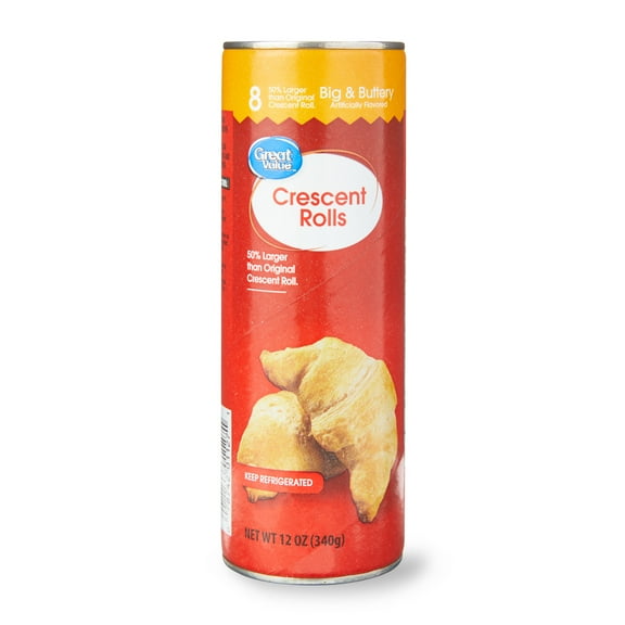 Great Value Big & Buttery Crescent Rolls, 12 oz, 8 Count