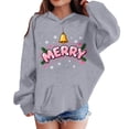 thumbnail image 2 of BaoFuBaoMei Hoodies for Boys Girls Christmas Merry Christmas Long Cuffed Sleeve Sweatshirt Tops with Pockets Loose Hooded Fall Clothes for Christmas Dinner Vacation Holiday, 2 of 8