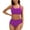 Purple, variant on Women's Beach Bikini Set Bathing Suit Breathable 2pcs Elastic Autumn Nylon Bikini All Seasons Spring Break Black Medium