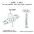 thumbnail image 5 of Rosec Jewels - Lab Grown Diamond Teardrop Wedding Ring Set - 4X6 mm Pear Shape - EF-VS Grade, 10K White Gold, US 8.00, 5 of 6