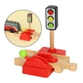 thumbnail image 5 of Kids Wooden Train Accessories Building Play Set Toy - Crossroad, 5 of 8