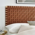 thumbnail image 7 of Sparta Weave Vegan Leather Full Headboard in Natural Brown, 7 of 7