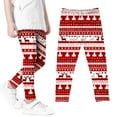 thumbnail image 6 of Girls' Christmas Leggings Snowflake Christmas Tree Printed Casual Pants Festive Kids' Girl Soft Yoga Dance Leggings, 6 of 8