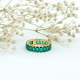 thumbnail image 6 of Rosec Jewels Emerald Cut Emerald Ring for Women - AAAA Quality Lab Grown Emerald Eternity Band Ring - Cocktail Ring with Jewelry Box, 14K Yellow Gold, US 12.00, 6 of 8