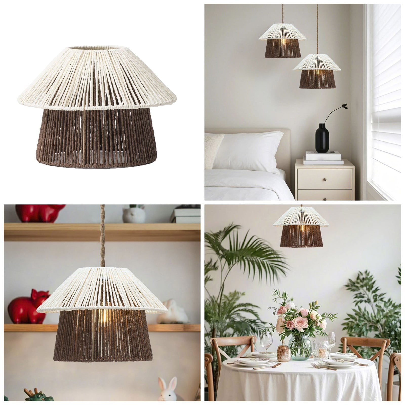 Fashion Weave Pendant Lampshades Decorative Chandelier Accessories Suitable for Living Rooms Bedrooms and Dining Areas