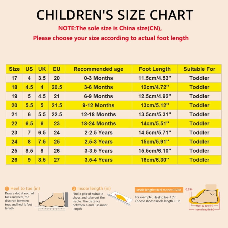 sizing chart euro shoe size to us kids