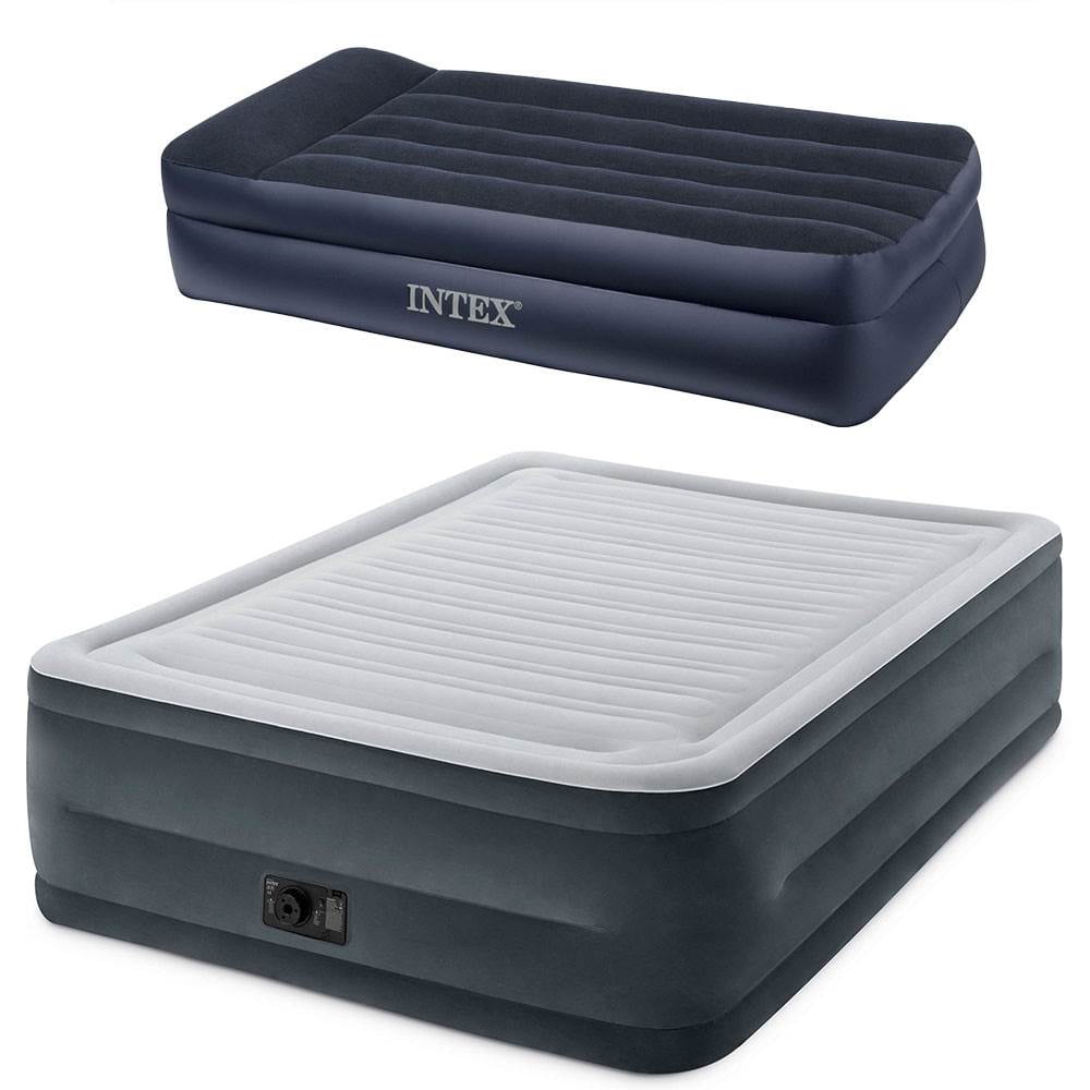Intex Queen Comfort Plush High Rise Airbed & Twin Sized Air Bed Mattress