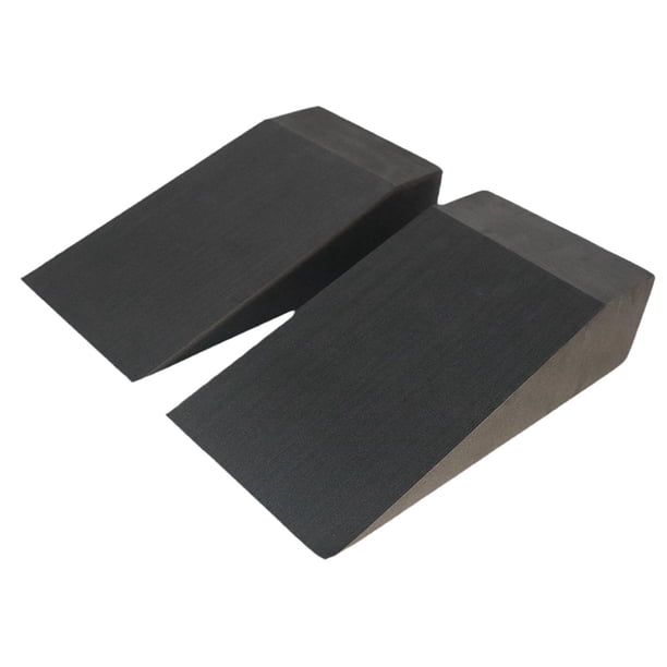2 bloques de ejercicio de espuma EVA con cuña inclinada, versátiles, negros, para gimnasio en casa, compactos, 24 x 15 x 7,6 cm, para pantorrillas.