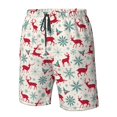 thumbnail image 4 of Balery Vintage Christmas Reindeer Traje de Baño Estilo Hawaiano para Hombre, Shorts de Secado Rápido con Bolsillos-Small, 4 of 6