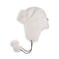 thumbnail image 6 of Xfvqtps Men and Women Trapper Hat with Two Plush Pompom Plush Lining Solid Color Simplicity Thickened Windproof Coldproof Warm Outdoor Winter Hat White, 6 of 6
