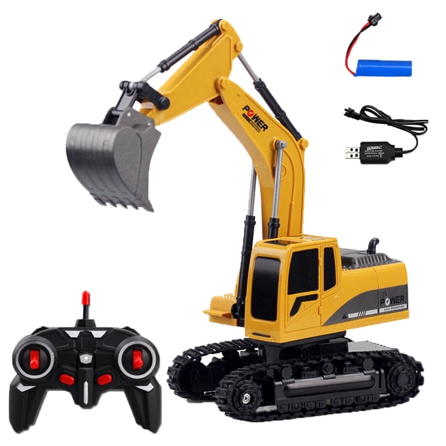 Vogacara 6 canales 2,4G 1/24 Metal plástico excavadora modelo niños Control remoto vehículo niños coche de juguete Kits de construcción modelo No.01 Vogacara WJ3955-01B