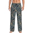 thumbnail image 1 of Fotbe Indian Paisley 2 Pantalones de Pijama para Hombre, Pantalones de Dormir, Pantalones de Casa con Cintura Ajustable y Bolsillos-Medium, 1 of 6