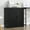 Black + Steel + 3-4 Shelves, variant on Storage Locker,File Organizer, Storage Cabinet with Door Locks and Two Adjustable Shelves, Suitable as a Cabinet for Home, Office, School & Garage Use