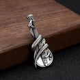 thumbnail image 3 of HOOUN Mens Punk Rock Silver Snake Guitar Pendant Necklace Biker Jewelry Box Chain 24", 3 of 6