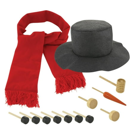 Fine Life Build A Snowman Decorating Kit Set Includes Top Hat