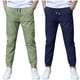 thumbnail image 1 of Odeerbi 2 Pack Boys Summer Cotton Linen Jogger Pants Casual Lightweight Elastic Waist Drawstring Sweatpants Para 3-13 Años, 1 of 9
