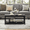 Black, variant on Topeakmart 2-Tier X-Design Coffee Table Accent Table with Storage Shelf White