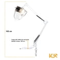 thumbnail image 5 of Lupa Escritorio con Luz 100 mm 3x con Prensa 5 cm Color Blanco Kingsman Kingsman 300543, 5 of 5