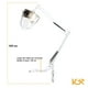 thumbnail image 5 of Lupa Escritorio con Luz 100 mm 3x con Prensa 5 cm Color Blanco Kingsman Kingsman 300543, 5 of 5
