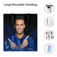 thumbnail image 4 of Lautaro Martínez Bolso de tela con estampado de lienzo para mujer, bolsa de compras reutilizable y estética, con cremallera interior, regalo para mujer, 35 × 40 cm., 4 of 6