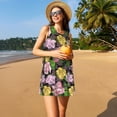 thumbnail image 3 of Fotbe Colorful Roses Vestido de Verano sin Mangas para Mujer – Vestido Midi Línea A, Estilo Camiseta Floral, Vestido Playero Casual y Fluido, 3 of 7