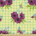 thumbnail image 2 of Spring Fabric by the Yard, Pastel Blossom Bouquets Petals Fragrance Season Daisy Aster Butterflies, Upholstery Fabric for Dining Chairs Home Decor Accents, Pale Yellow and Magenta by Ambesonne, 2 of 5