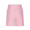 thumbnail image 6 of QATAINLAV Plus Size Bermuda Shorts for Women Knee Length Chino Dress Shorts Solid Color Business Dressy Casual Short Pants with Pockets Pink XXXXXL, 6 of 10