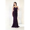 thumbnail image 5 of Royal Queen RQ7987 Juniors Womens Spaghetti Straps Sequins Long Formal Evening Gown, 5 of 8