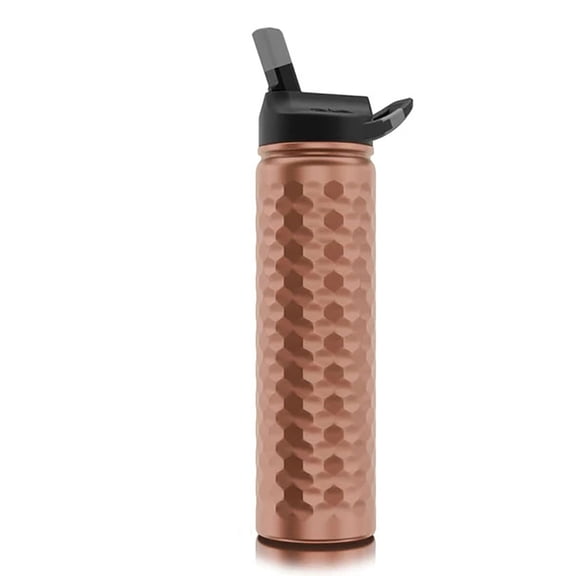 Siccups 27 oz Hammered Copper Sweat Proof bottle
