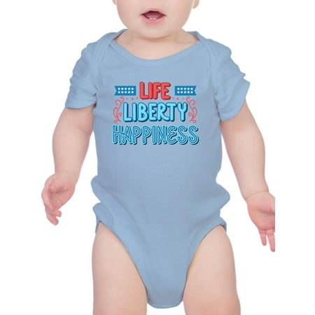 

Life Liberty Happiness Neon Bodysuit Infant -Image by Shutterstock 12 Months