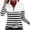 Black-Tops, variant on Inverlee Striped Quarter Zip Stand Collar Long Sleeve Tops for Women Figure Flattering Stretchy Nautical Pattern Blouses Office Commute Soft Breathable Daily Tees