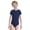 Navy Blue, variant on Miutii Kids Boys Special Needs Adaptive Clothing with Tube Access Short Sleeve Autism Sensory Romper Bodysuit White 14