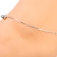 thumbnail image 4 of Tobillera Hugo Doble Cadena Chapado en Plata con Campana, 4 of 10