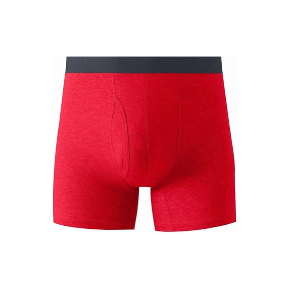 Men's Cotton Mid Rise Boxer Briefs Red S