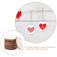 thumbnail image 6 of BESTOYARD 50Pcs Beige DIY Round Slice Wood Cutout Tags for Home Decoration and Artists, 6 of 6